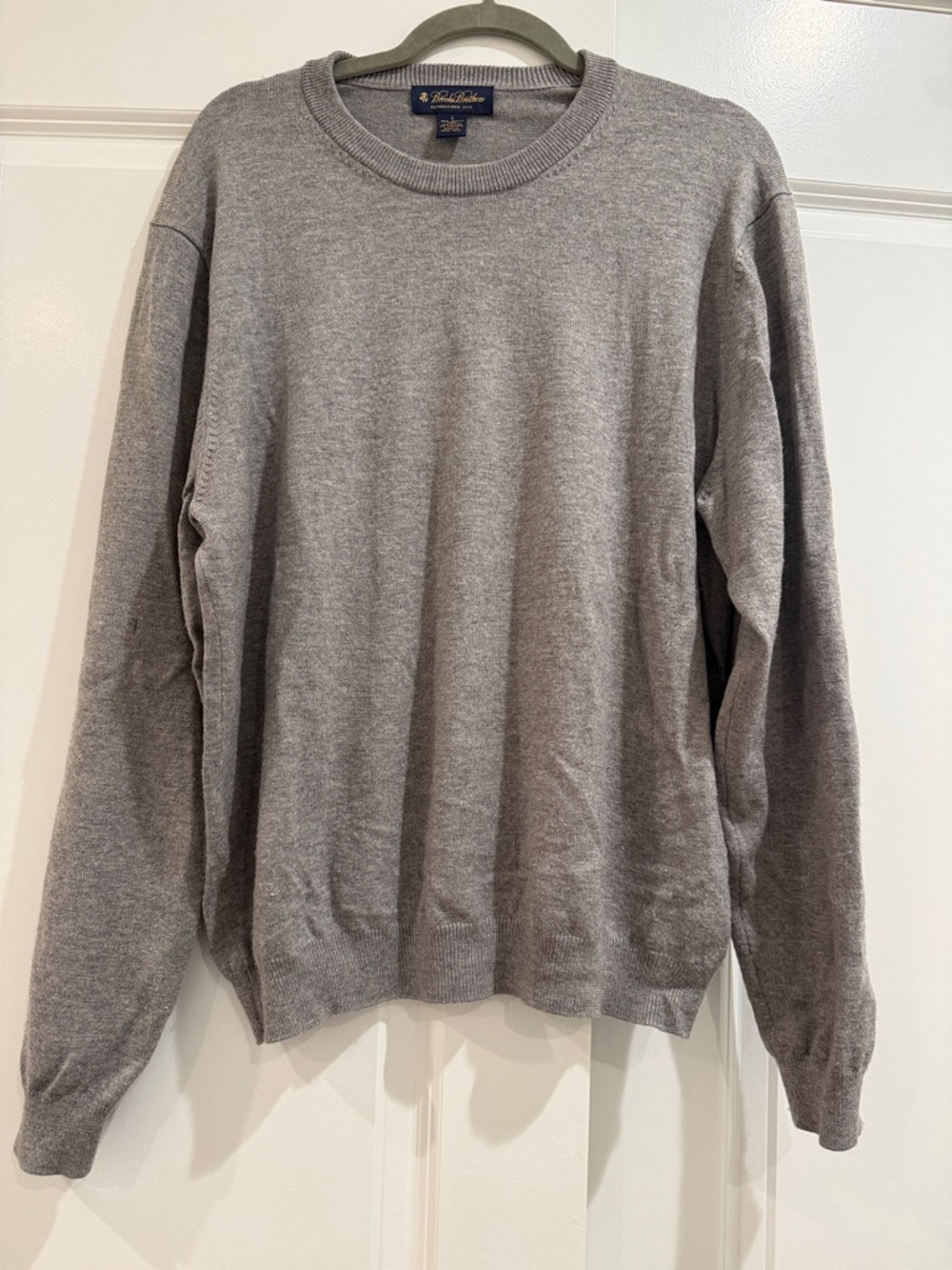 Brooks Brothers Men's Crewneck Sweater - Light Gray